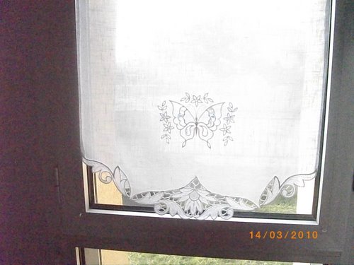 Curtain with cutwork lace butterfly Curtain with cutwork lace embroidery
